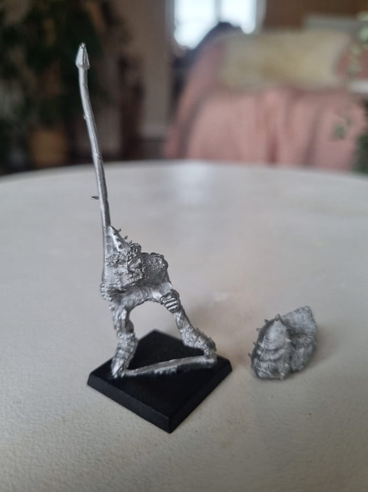 Warhammer Citadel Drag6 Orc War Wyvern Rider With Lance and saddle Metal 1980s