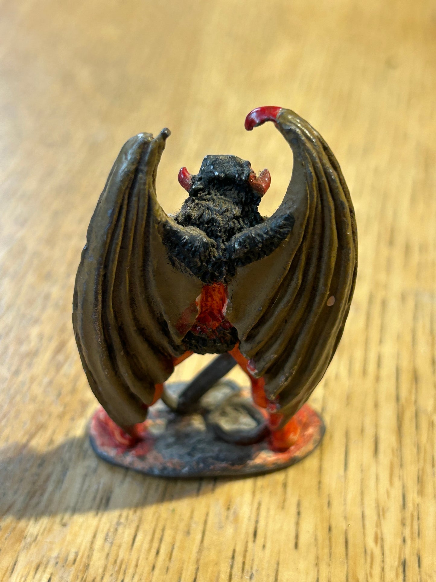 C31 Winged Demon OOP metal Citadel mid 1980s RARE metal model missing wing claw